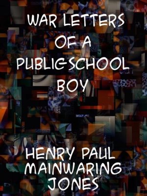 cover image of War Letters of a Public-School Boy
